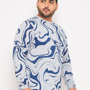 Light Grey Printed Plus Size T-Shirt