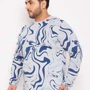 Light Grey Printed Plus Size T-Shirt