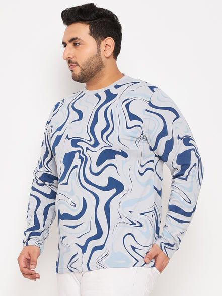 Light Grey Printed Plus Size T-Shirt