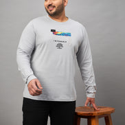 Light Grey Printed Plus active T-Shirt