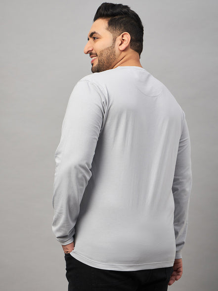 Light Grey Printed Plus active T-Shirt