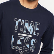Navy Blue Printed Tshirt