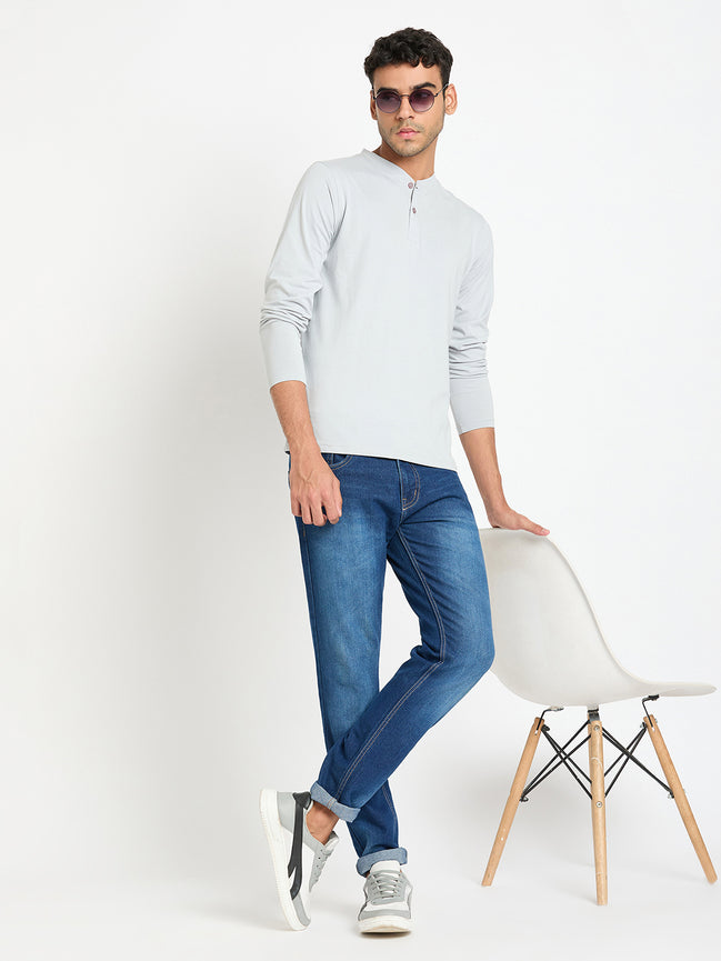 Light Grey Solid T-Shirt