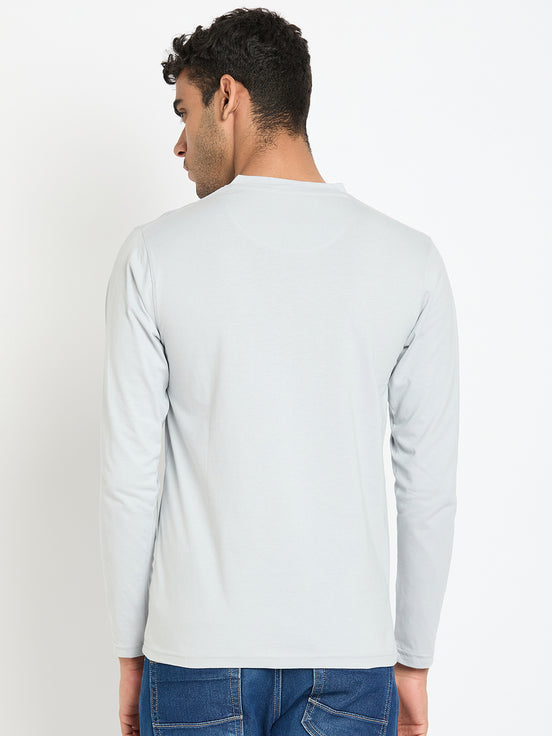 Light Grey Solid T-Shirt