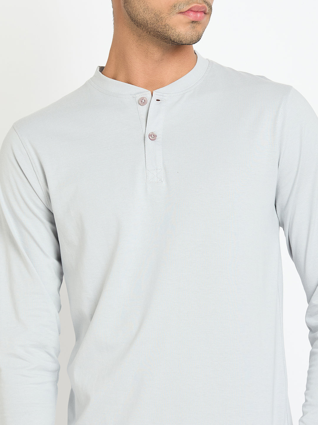 Light Grey Solid T-Shirt