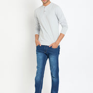 Light Grey Solid T-Shirt
