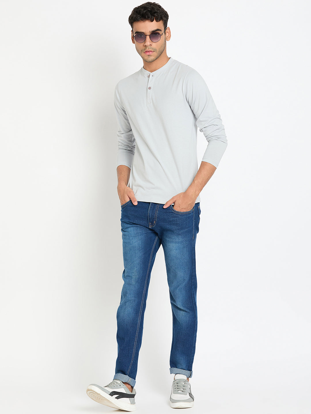 Light Grey Solid T-Shirt
