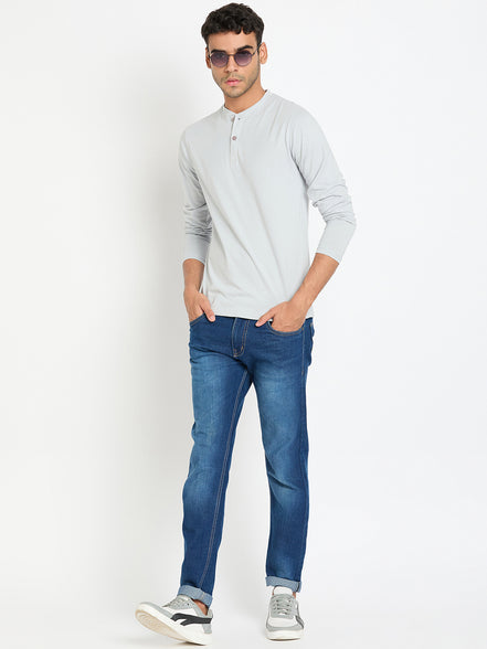 Light Grey Solid T-Shirt