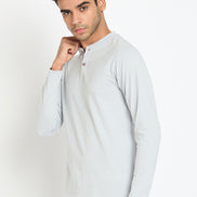 Light Grey Solid T-Shirt
