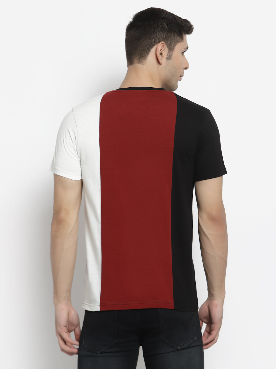 Maroon White T-shirt