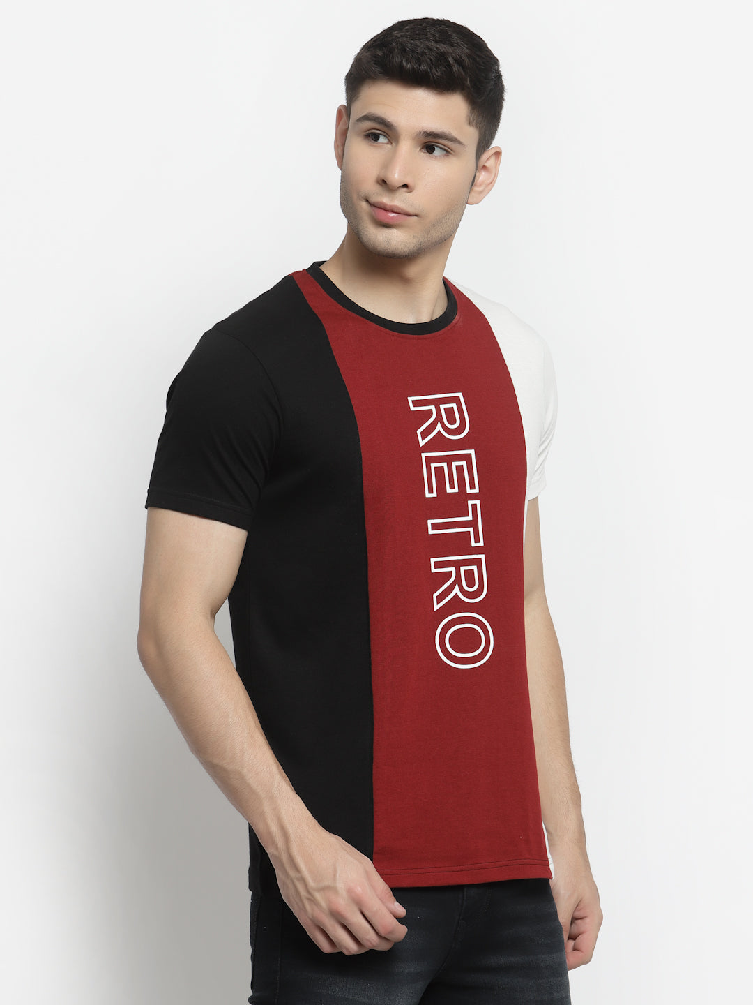 Maroon White T-shirt