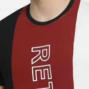 Maroon White T-shirt