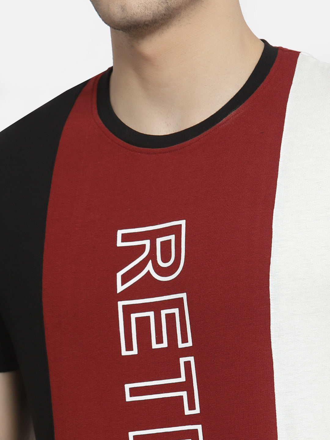 Maroon White T-shirt