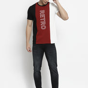 Maroon White T-shirt