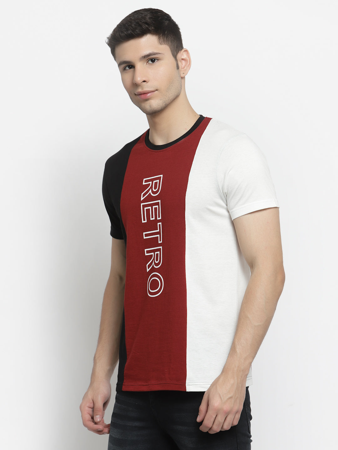 Maroon White T-shirt