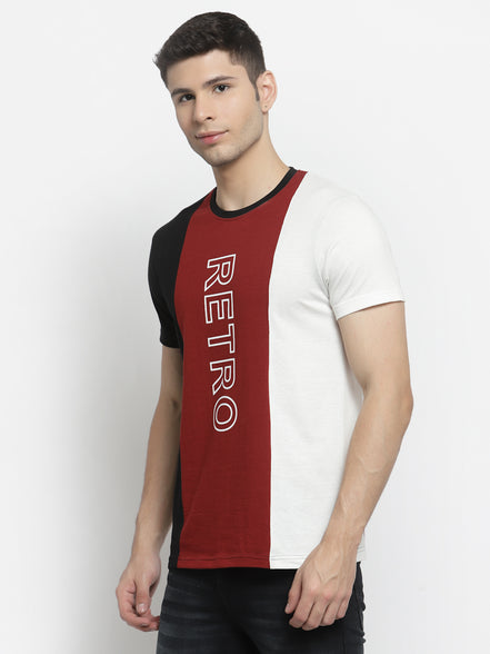 Maroon White T-shirt