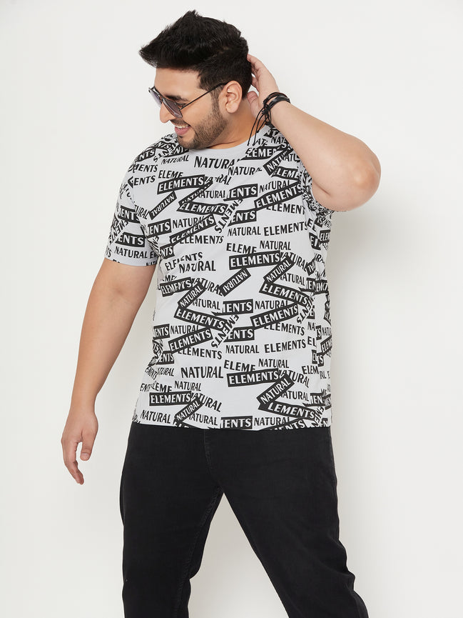 Typography Printed Cotton T-shirt
