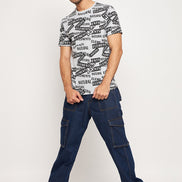 Grey Printed Half Sleeve T-Shirt