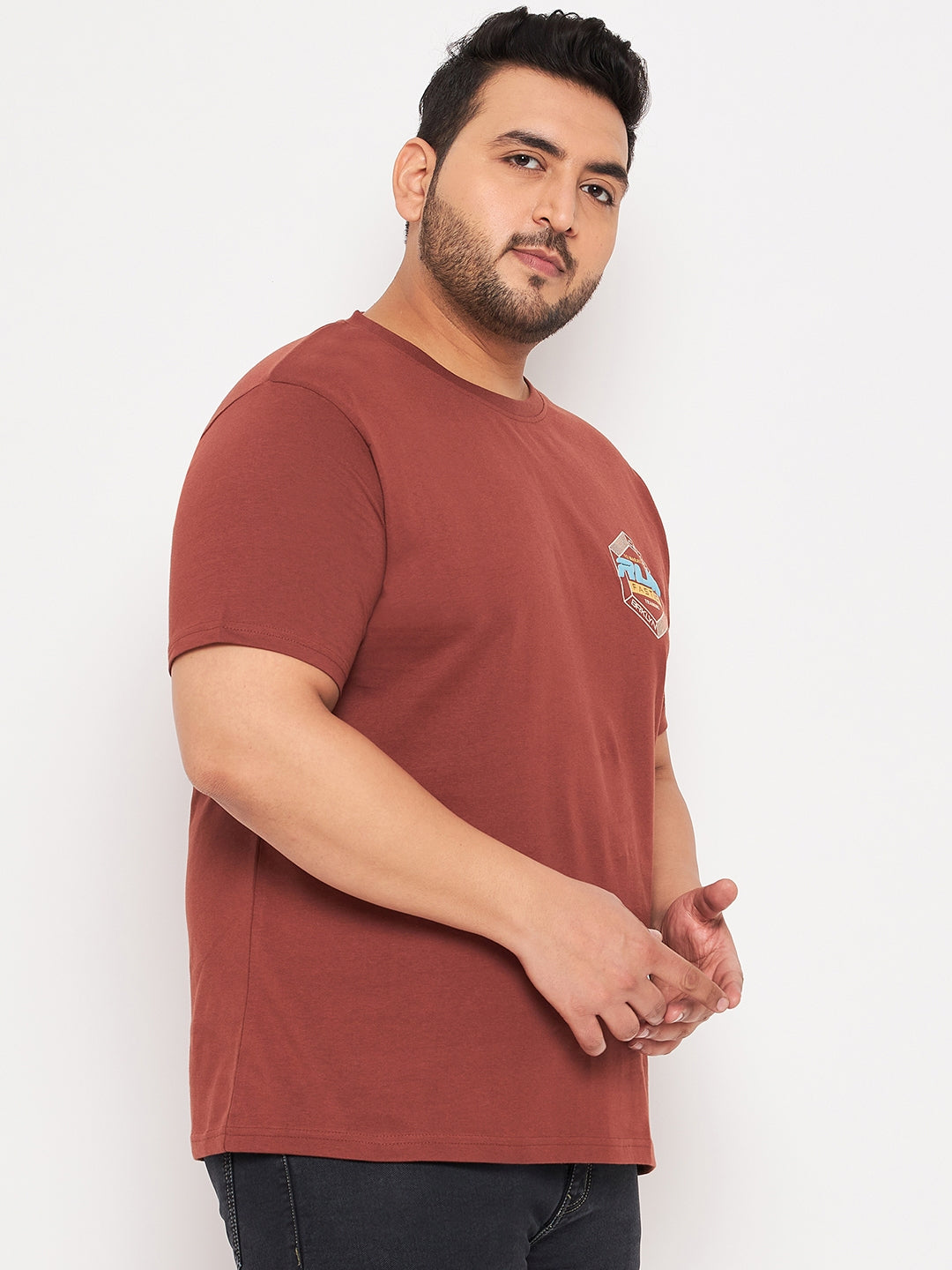 Brown Plus Size T-shirt