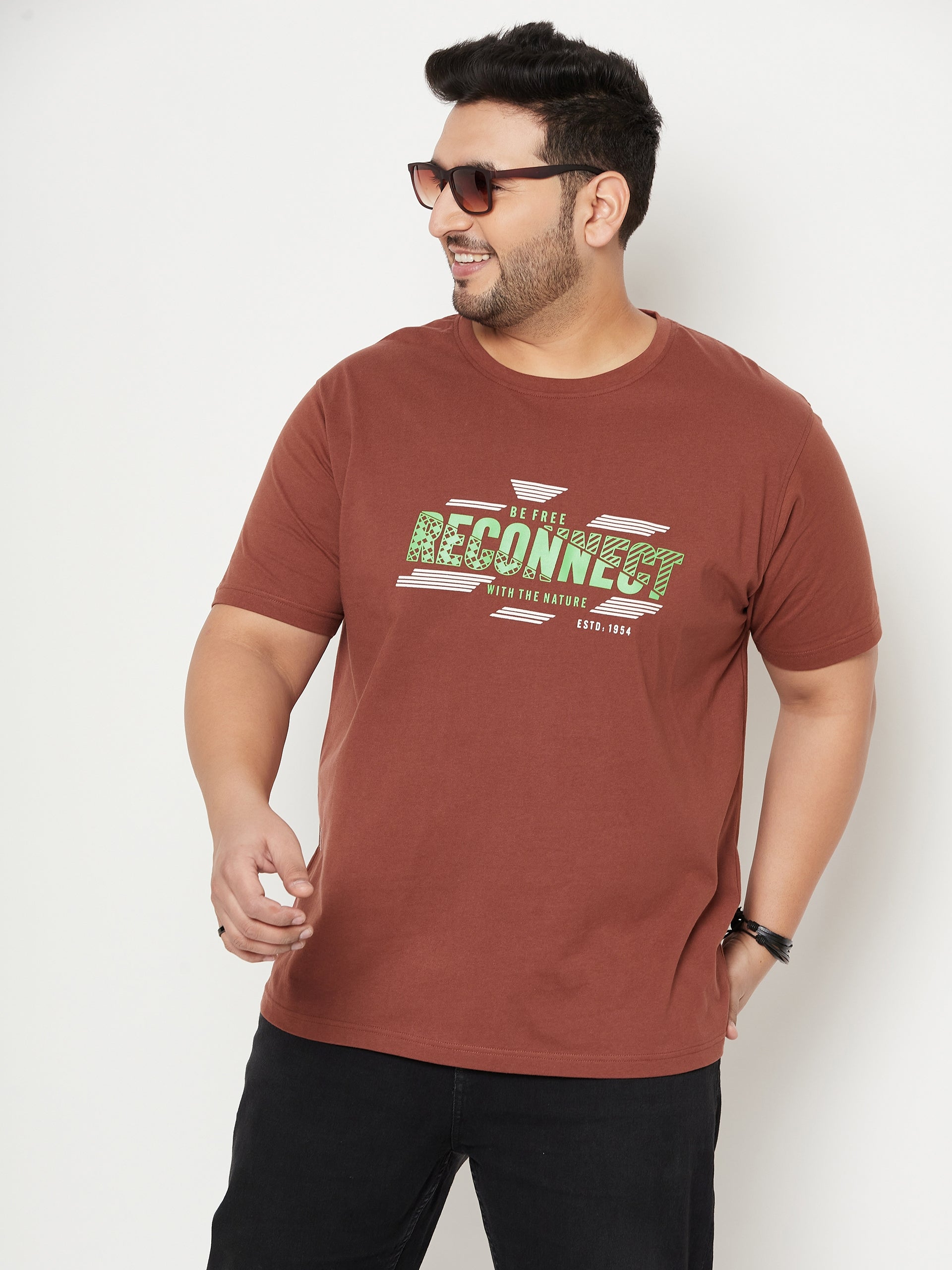 Brown Plus Size T-Shirt