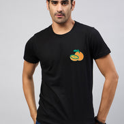 Black Chest Embroidery T-Shirt