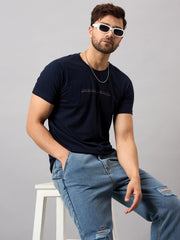 Navy Blue Printed T-Shirt