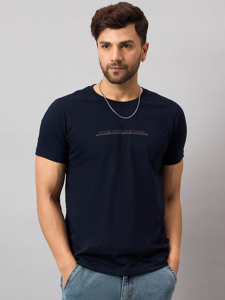 Navy Blue Printed T-Shirt