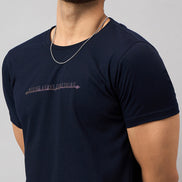 Navy Blue Printed T-Shirt