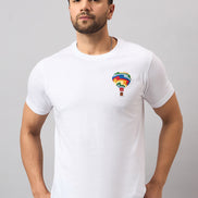 White Chest Embroidery T-Shirt