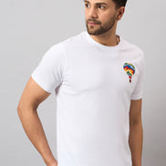 White Chest Embroidery T-Shirt