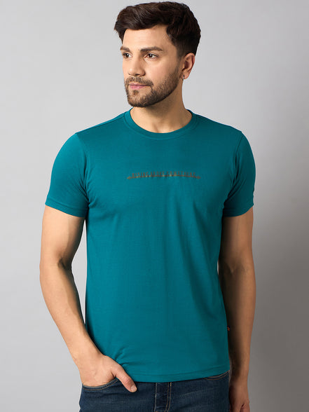 Teal Printed T-Shirt