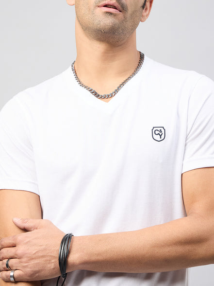 White Solid T-Shirt