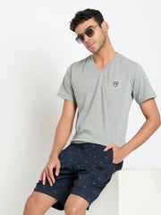 Light Grey Solid T-Shirt