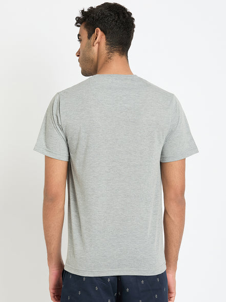Light Grey Solid T-Shirt