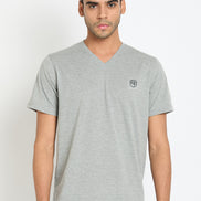 Light Grey Solid T-Shirt