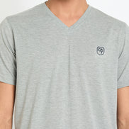 Light Grey Solid T-Shirt
