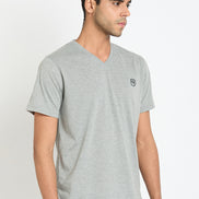 Light Grey Solid T-Shirt