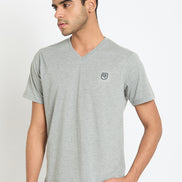 Light Grey Solid T-Shirt