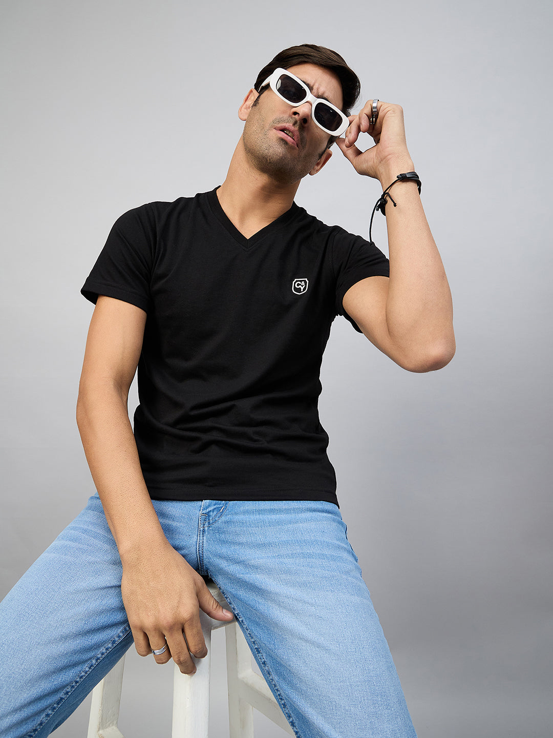 Black Solid T-Shirt