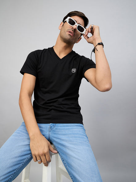 Black Solid T-Shirt