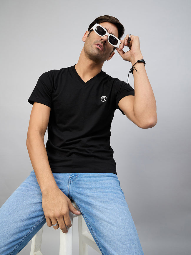 Black Solid T-Shirt