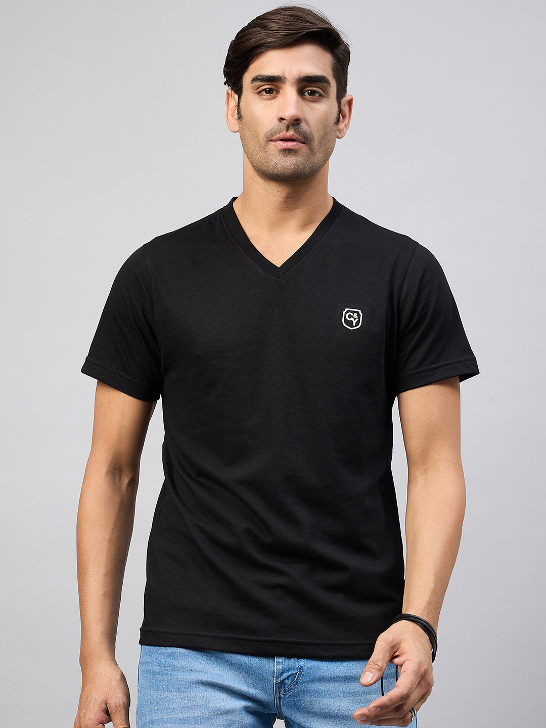 Black Solid T-Shirt