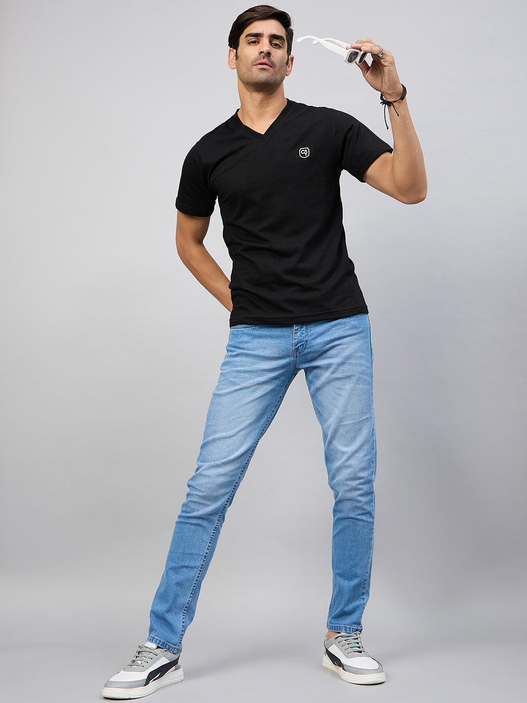 Black Solid T-Shirt
