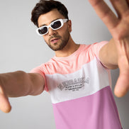 Peach Colorblocked T-Shirt