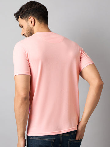 Peach Colorblocked T-Shirt