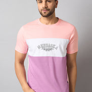 Peach Colorblocked T-Shirt