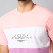 Peach Colorblocked T-Shirt