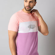Peach Colorblocked T-Shirt
