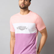 Peach Colorblocked T-Shirt