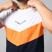 White Colorblocked T-Shirt